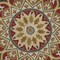 Homeroots 4 ft. Round Red Decorative Petaled Edge Area Rug 396160 - alternate 5